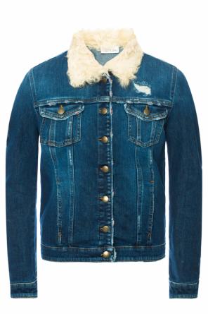 Fur collar denim jacket, zdjęcie 1 Fur collar denim jacket od Valentino Red